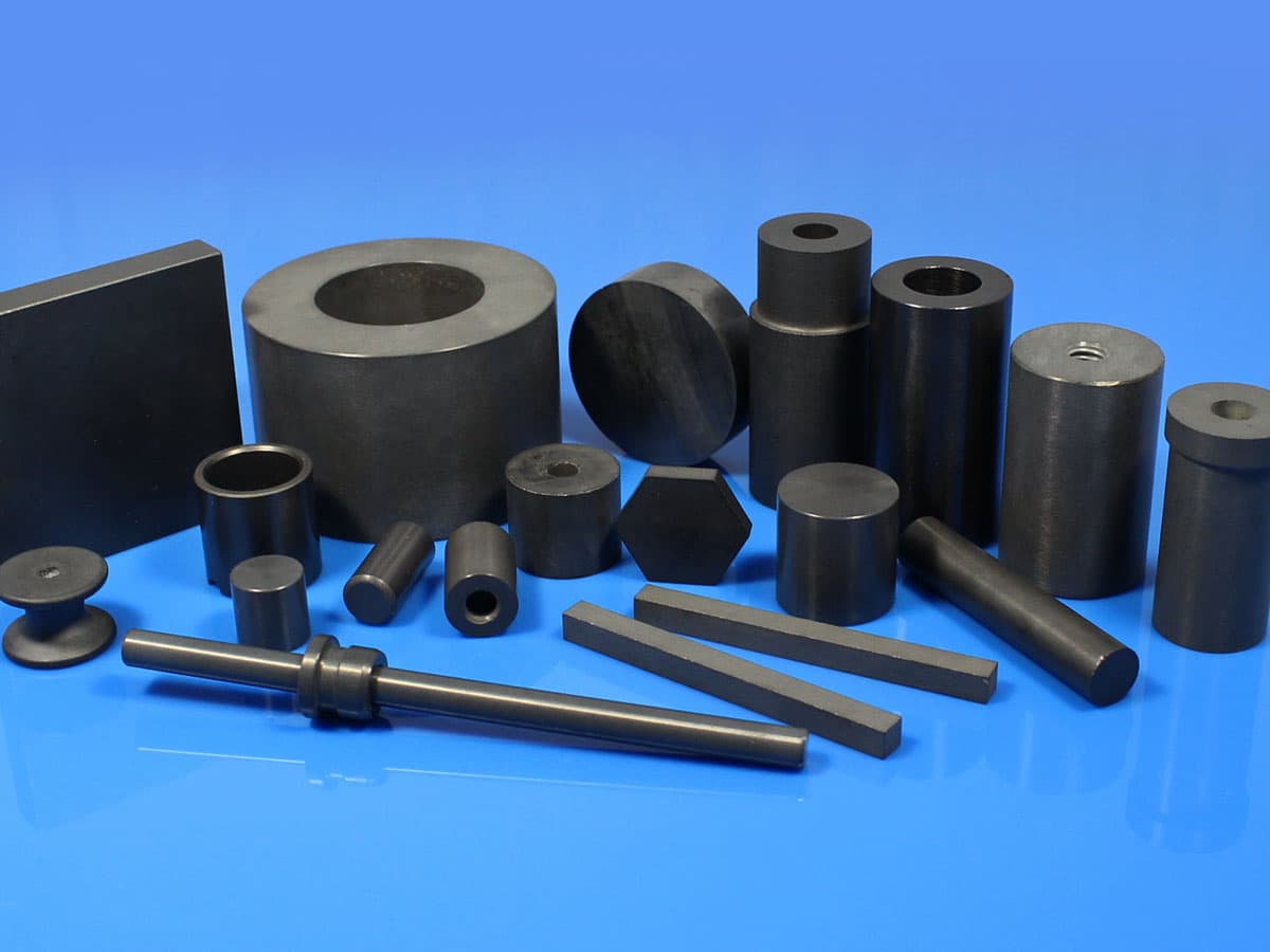 Range of silicon carbide ceramic parts: blocks, sleeves, rollers, and pins